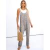 imageANRABESS Women Jumpsuits Casual Summer Overalls Loose Spaghetti Strap Romper Jumpers with Pockets 2026 Beach Vacation ClothesKhaki Polka Dot