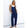 imageANRABESS Women Jumpsuits Casual Summer Overalls Loose Spaghetti Strap Romper Jumpers with Pockets 2026 Beach Vacation ClothesNavy Blue