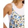 imageANRABESS Women Jumpsuits Casual Summer Overalls Loose Spaghetti Strap Romper Jumpers with Pockets 2026 Beach Vacation ClothesYellow Blue Floral