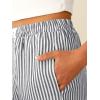 imageANRABESS Women Striped Gingham Palazzo Cropped Pants Wide Leg Pajama Lounge Pants Plaid PJ Bottoms Cute Trousers with PocketsBlack White Stripe