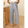 imageANRABESS Women Striped Gingham Palazzo Cropped Pants Wide Leg Pajama Lounge Pants Plaid PJ Bottoms Cute Trousers with PocketsBlack White Stripe