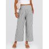 imageANRABESS Women Striped Gingham Wide Leg Palazzo Pants Casual Lounge Cropped PJ Bottoms Comfy Cute Plaid Pants with PocketsBlack White Stripe