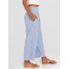 imageANRABESS Women Striped Gingham Wide Leg Palazzo Pants Casual Lounge Cropped PJ Bottoms Comfy Cute Plaid Pants with PocketsBlue White Stripe