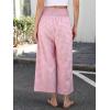 imageANRABESS Women Striped Gingham Wide Leg Palazzo Pants Casual Lounge Cropped PJ Bottoms Comfy Cute Plaid Pants with PocketsPink White Plaid