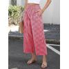 imageANRABESS Women Striped Gingham Wide Leg Palazzo Pants Casual Lounge Cropped PJ Bottoms Comfy Cute Plaid Pants with PocketsRed White Plaid