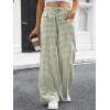 imageANRABESS Womens Striped Gingham Pants 2026 Pajama Drawstring Wide Leg Lounge Plaid Pants Cute Casual Trousers with PocketsArmy Green White Plaid