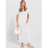 imageANRABESS Womens Summer Casual Maxi Dress Short Sleeve Crewneck Split WrinkleFree Travel Long Sundress Beach Vacation ClothesWhite