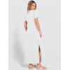 imageANRABESS Womens Summer Casual Maxi Dress Short Sleeve Crewneck Split WrinkleFree Travel Long Sundress Beach Vacation ClothesWhite