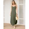 imageANRABESS Womens Summer Maxi Dress Casual Spaghetti Strap Sleeveless Sundress Beach Vacation Clothes Hawaiian Travel OutfitsArmy Green