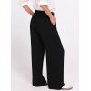 imageANRABESS Womens Wide Leg Dress Pants 2026 High Waisted Button Pleated Palazzo Work Pants Trousers Business Casual OutfitsBlack