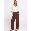 imageANRABESS Womens Wide Leg Dress Pants 2026 High Waisted Button Pleated Palazzo Work Pants Trousers Business Casual OutfitsCoffee