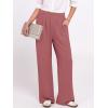 imageANRABESS Womens Wide Leg Dress Pants 2026 High Waisted Button Pleated Palazzo Work Pants Trousers Business Casual OutfitsDusty Rose