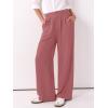 imageANRABESS Womens Wide Leg Dress Pants 2026 High Waisted Button Pleated Palazzo Work Pants Trousers Business Casual OutfitsDusty Rose