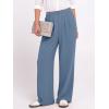 imageANRABESS Womens Wide Leg Dress Pants 2026 High Waisted Button Pleated Palazzo Work Pants Trousers Business Casual OutfitsGrey Blue