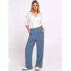 imageANRABESS Womens Wide Leg Dress Pants 2026 High Waisted Button Pleated Palazzo Work Pants Trousers Business Casual OutfitsGrey Blue