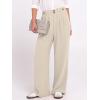 imageANRABESS Womens Wide Leg Dress Pants 2026 High Waisted Button Pleated Palazzo Work Pants Trousers Business Casual OutfitsLight Yellow
