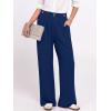 imageANRABESS Womens Wide Leg Dress Pants 2026 High Waisted Button Pleated Palazzo Work Pants Trousers Business Casual OutfitsNavy Blue