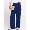 imageANRABESS Womens Wide Leg Dress Pants 2026 High Waisted Button Pleated Palazzo Work Pants Trousers Business Casual OutfitsNavy Blue