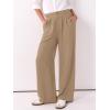 imageANRABESS Womens Wide Leg Dress Pants 2026 High Waisted Button Pleated Palazzo Work Pants Trousers Business Casual OutfitsYellow Khaki
