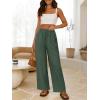 imageANRABESS Womens Wide Leg Linen Pants Summer Boho Casual Elastic Waist Long Lounge Travel Pants Trousers with PocketsArmy Green