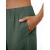imageANRABESS Womens Wide Leg Linen Pants Summer Boho Casual Elastic Waist Long Lounge Travel Pants Trousers with PocketsArmy Green