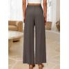 imageANRABESS Womens Wide Leg Linen Pants Summer Boho Casual Elastic Waist Long Lounge Travel Pants Trousers with PocketsCoffee
