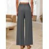 imageANRABESS Womens Wide Leg Linen Pants Summer Boho Casual Elastic Waist Long Lounge Travel Pants Trousers with PocketsDark Grey