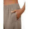 imageANRABESS Womens Wide Leg Linen Pants Summer Boho Casual Elastic Waist Long Lounge Travel Pants Trousers with PocketsLight Khaki