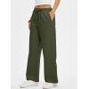 imageANRABESS Womens Wide Leg Palazzo Pants Summer Elastic Waist Loose Casual Lounge Travel Pants Spring Trousers with PocketsArmy Green