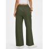 imageANRABESS Womens Wide Leg Palazzo Pants Summer Elastic Waist Loose Casual Lounge Travel Pants Spring Trousers with PocketsArmy Green