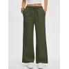 imageANRABESS Womens Wide Leg Palazzo Pants Summer Elastic Waist Loose Casual Lounge Travel Pants Spring Trousers with PocketsArmy Green