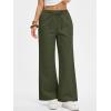 imageANRABESS Womens Wide Leg Palazzo Pants Summer Elastic Waist Loose Casual Lounge Travel Pants Spring Trousers with PocketsArmy Green