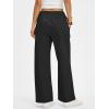 imageANRABESS Womens Wide Leg Palazzo Pants Summer Elastic Waist Loose Casual Lounge Travel Pants Spring Trousers with PocketsBlack