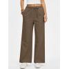 imageANRABESS Womens Wide Leg Palazzo Pants Summer Elastic Waist Loose Casual Lounge Travel Pants Spring Trousers with PocketsChestnut Brown