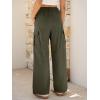 imageANRABESS Womens Wide Leg Scrub Cargo Pants High Waisted Lightweight Casual Relaxed Fit Pants 2026 Vacation Y2K StreetwearArmy Green