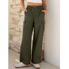 imageANRABESS Womens Wide Leg Scrub Cargo Pants High Waisted Lightweight Casual Relaxed Fit Pants 2026 Vacation Y2K StreetwearArmy Green