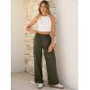 imageANRABESS Womens Wide Leg Scrub Cargo Pants High Waisted Lightweight Casual Relaxed Fit Pants 2026 Vacation Y2K StreetwearArmy Green