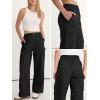 imageANRABESS Womens Wide Leg Scrub Cargo Pants High Waisted Lightweight Casual Relaxed Fit Pants 2026 Vacation Y2K StreetwearBlack