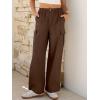 imageANRABESS Womens Wide Leg Scrub Cargo Pants High Waisted Lightweight Casual Relaxed Fit Pants 2026 Vacation Y2K StreetwearCoffee