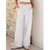 imageANRABESS Womens Wide Leg Scrub Cargo Pants High Waisted Lightweight Casual Relaxed Fit Pants 2026 Vacation Y2K StreetwearWhite