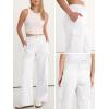 imageANRABESS Womens Wide Leg Scrub Cargo Pants High Waisted Lightweight Casual Relaxed Fit Pants 2026 Vacation Y2K StreetwearWhite