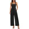 imageANRABESS Dressy Jumpsuits for Women Summer Casual Sleeveless Wide Leg Rmpers with Pockets One Piece Outfits 2026 SpringBlack