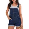 imageANRABESS Overalls for Women Denim Shorts Overalls 2026 Summer Casual Loose Fit Adjustable Rompers Jean jumpsuit Bib ShortallsWashed Nightfall Blue