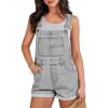 imageANRABESS Overalls for Women Denim Shorts Overalls 2026 Summer Casual Loose Fit Adjustable Rompers Jean jumpsuit Bib ShortallsWashed Retro Gray Blue