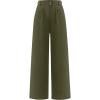 imageANRABESS Womens Wide Leg Dress Pants 2026 High Waisted Button Pleated Palazzo Work Pants Trousers Business Casual OutfitsArmy Green
