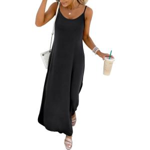 imageANRABESS Womens Summer Maxi Dress Casual Spaghetti Strap Sleeveless Sundress Beach Vacation Clothes Hawaiian Travel OutfitsBlack