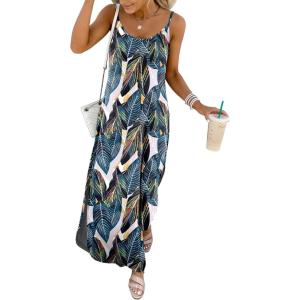 imageANRABESS Womens Summer Maxi Dress Casual Spaghetti Strap Sleeveless Sundress Beach Vacation Clothes Hawaiian Travel OutfitsTropical Leaf Print