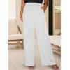 imageANRABESS 2 Piece Sets for Women Lounge Outfits Summer V Neck Cap Sleeve Top Wide Leg Pants Vacation Beach Travel SetWhite