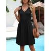 imageANRABESS Dresses for Women Beach Vacation Clothes V Neck Sleeveless Loose Flowy ALine Dress Summer Casual Short SundressBlack