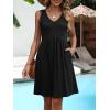 imageANRABESS Dresses for Women Beach Vacation Clothes V Neck Sleeveless Loose Flowy ALine Dress Summer Casual Short SundressBlack